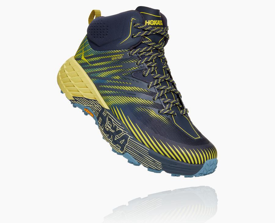 Tenis Trail Hoka One One Masculino Azul Marinho - Speedgoat Mid Gore-Tex 2 - 653-SCOYFT